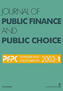Journal of Public Finance and Public Choice n. 1-2003