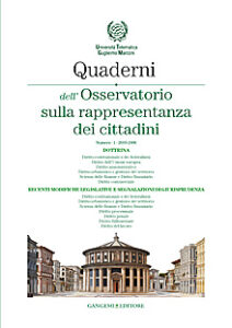 Quaderni dell’Osservatorio sulla rappresentanza dei cittadini n.1/2005-2006