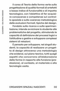 Quaderno ISIA 2. Organismi spaziali nascenti