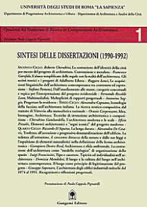 Sintesi delle dissertazioni (1990-1992)