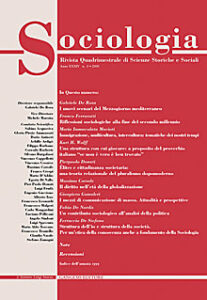 Sociologia n. 1/2000 con supplemento